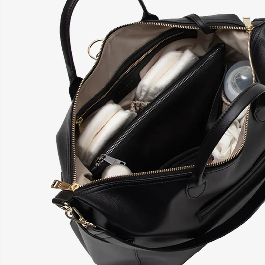 MILA — Sac à langer convertible — Noir — intérieur