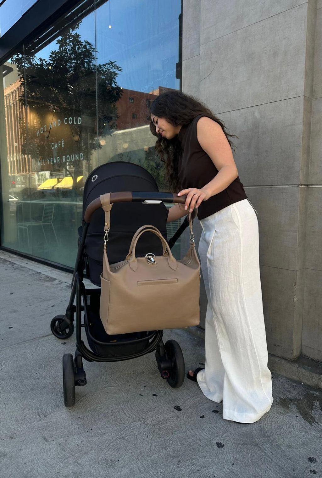 MILA — Sac à langer convertible — Crème — poussette