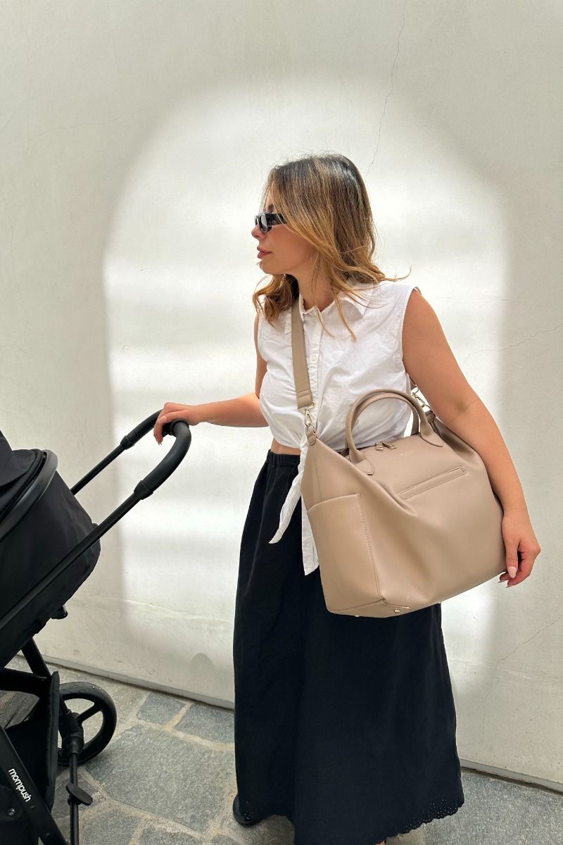 MILA — Sac à langer convertible — Crème — épaule