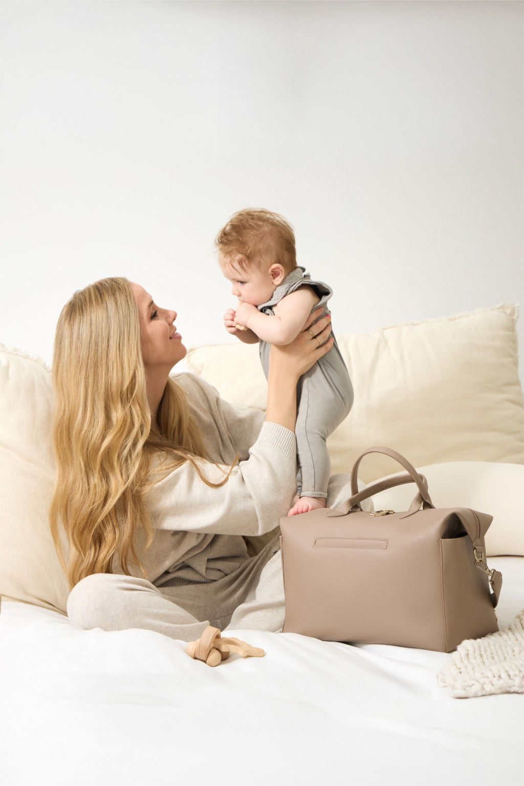 MILA — Sac à langer convertible — Crème — lifestyle bébé