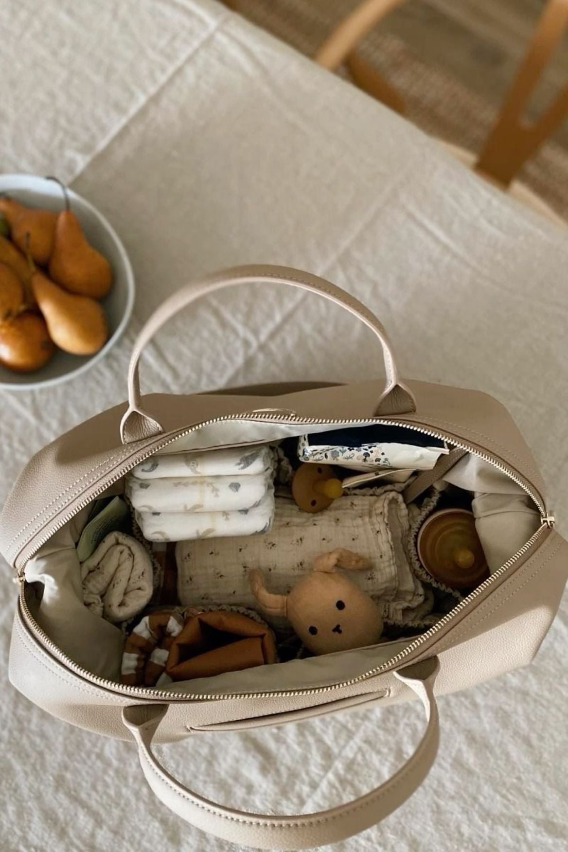 MILA — Sac à langer convertible — Crème — intérieur